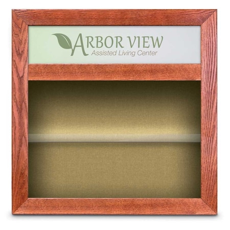 United Visual Products Outdoor Enclosed Combo Board, 42"x32", Bronze Frame/White Porc & Forbo UVCB4232ODBZ-WHTPORC-FORBO